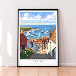 Whitby Art Print Wall Decor Whitby England Poster Wall Art Gift Unframed Print