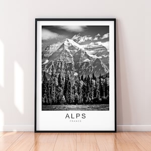 Alpes Collines France Montagnes Imprimer Voyage Affiche Minimaliste Maison Voyage Montagne Affiche Mur Décor