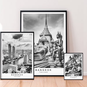 Bangkok City Picture Poster Thailand City Print Minimalist Home Poster Wall Décor