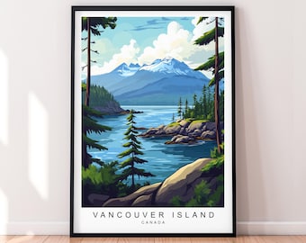 Vancouver Island Poster Print – Travel Art Wall Decor Gift