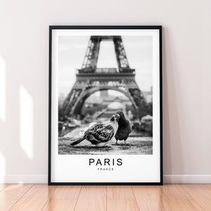 Eiffel Tower Paris France City Print Minimalist Home Travel Poster Wall Art Decor