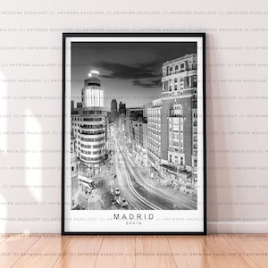 Madrid Spain Print Minimalist Home Travel Madrid Poster Wall Decor