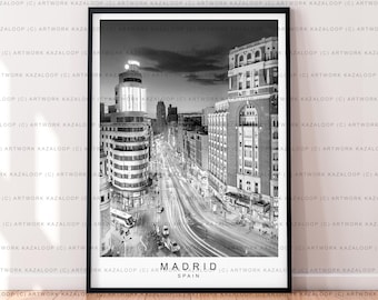 Madrid Spain Print Minimalist Home Travel Madrid Poster Wall Decor