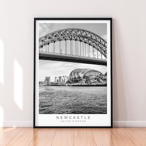 Newcastle Print Newcastle upon Tyne UK Poster Wall Art Gift Unframed Print