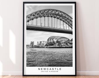 Newcastle Print Newcastle upon Tyne UK Poster Wall Art Gift Unframed Print