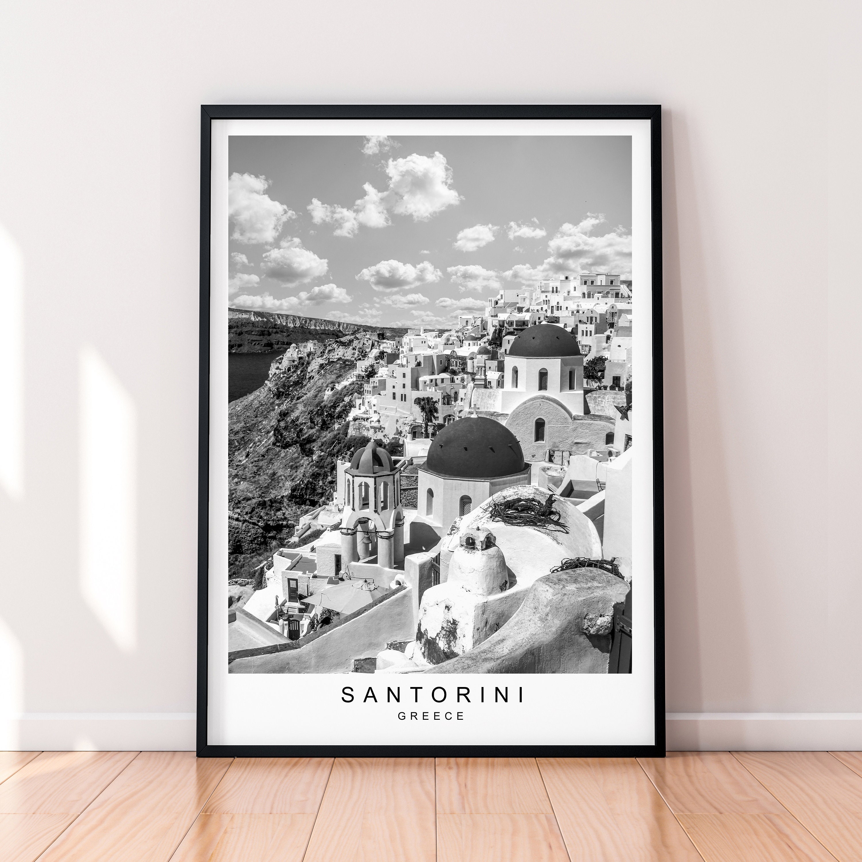 Santorini Griechenland Insel Sommer Print Poster Minimalistisches Home Poster Wand Dekoration