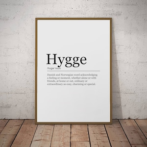 Hygge Druck Danish Definition Poster Hygge Spruch Wand Kunst Minimalistischer Druck