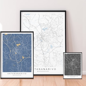 Antananarivo City Map Print Minimalist Antananarivo Madagascar City Map Poster Wall Decor