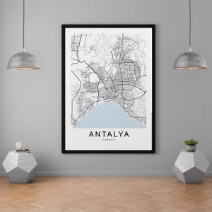 Istanbul Türkei Stadt Karte Druck Minimalist Home Map Poster Wanddekor