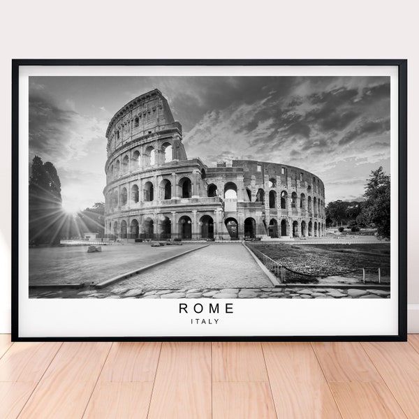 Rome Colosseum Italy Print Poster Travel Poster Minimalist Travel Colosseum Poster Wall Decor Art