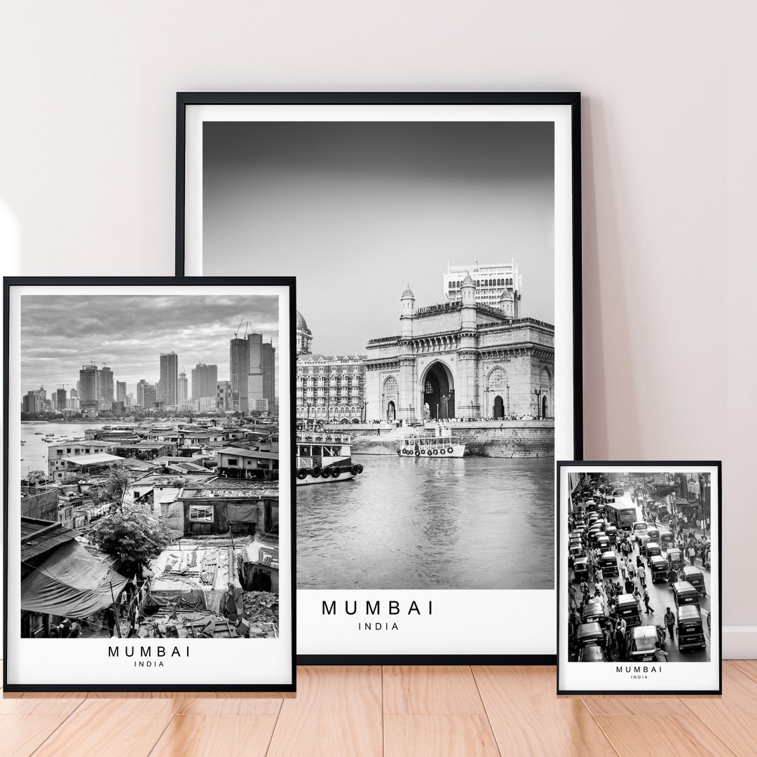 Mumbai City Print Picture Poster Print Minimalist Home Mumbai India ...