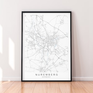 Nürnberg Stadt Karte Deutschland Print Poster Minimalist Home Decor Nürnberg Deutschland Karte Poster Wall Art Decor