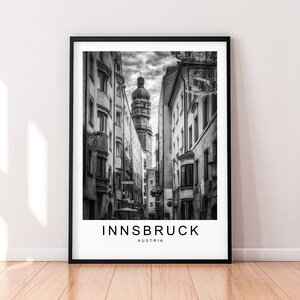 Innsbruck Tyrol Austria City Print Minimalist Home Travel Poster Wall Decor