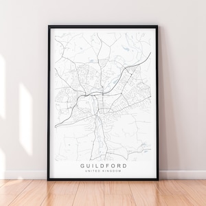 Gildenford Karte England Print Poster Minimalistisches Wohnkultur Gildenford UK Town Map Poster Wandkunst Dekor