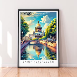 Affiche imprimée d&#39;illustrations d&#39;art de Saint-Pétersbourg, art sans cadre