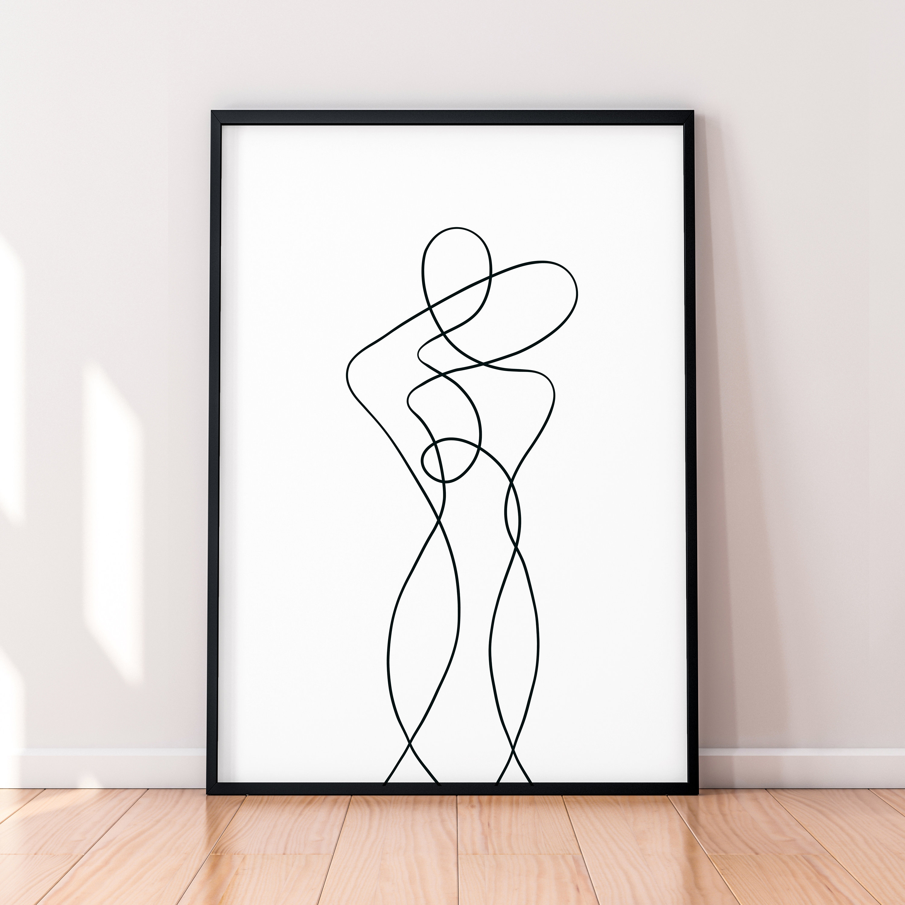 Weibliche abstrakte Körper Linien Linie Kunst Poster Wand | Etsy