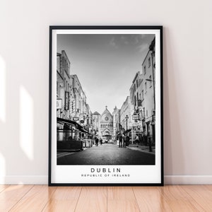 Dublin City Streets Print Poster Ireland Minimalist Dublin Home Poster Wall Decor