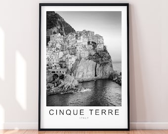 Cinque Terre Manarola Italy Travel Print Minimalist Home Travel Poster Wall Decor