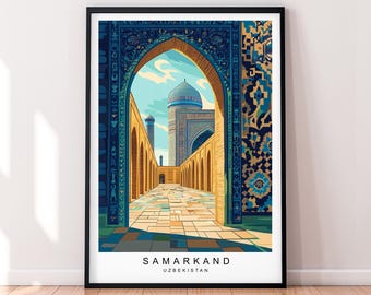 Samarkand Illustration Print Samarkand Poster Wall Art Gift Unframed Print