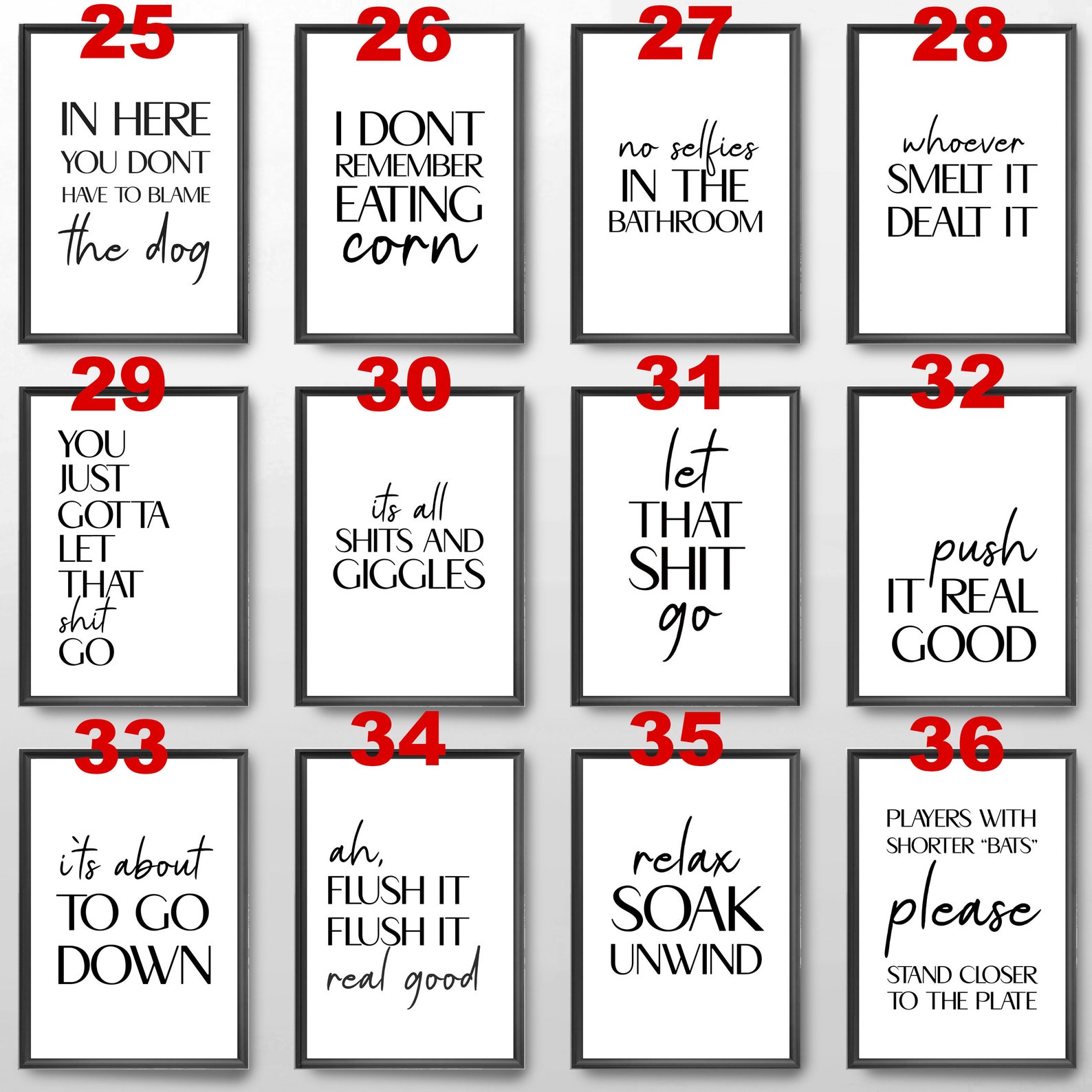 Bathroom Print Unframed Print Poster Home D??cor Gift | Etsy