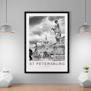 Sankt Petersburg City Print Minimalist Home Travel Poster Wall Decor