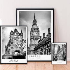 London Poster Picture Big Ben Print London City Print Minimalist Home Travel Poster Wall Decor
