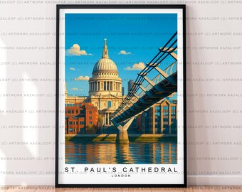 London UK Art Illustration Print London England Poster Gift Unframed Print