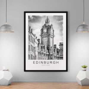 Póster minimalista de viaje para el hogar con impresión de la ciudad de Edimburgo, Escocia, decoración de pared