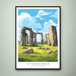 Stonehenge Print Stonehenge Wiltshire Illustration Art Poster Gift Unframed Print