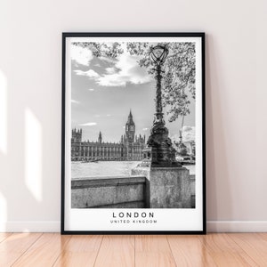 Poster del Big Ben di Londra Stampa minimalista Poster di viaggio di Londra Decorazione da parete