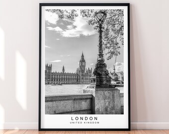London Spring Poster Print Minimalist Home London Travel Poster Wall Decor