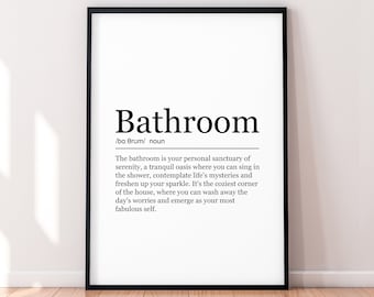 Badkamer Fun Print Definitie Poster Wall Art Minimalistisch Fun Badkamer Toilet Print