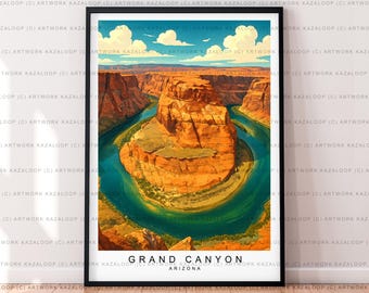 Parque Nacional do Grand Canyon, pôster sem moldura, ilustração, impressão artística, vista do Arizona, Grand Canyon