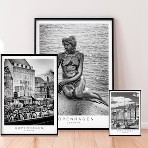 Copenhagen Print Poster Denmark City Map Print Minimalist Home Poster Wall Decor