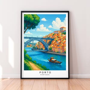 Porto Portugal Art Cityscape Unframed Illustration Print Poster