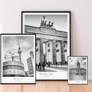 Berlin City Print Germany Travel Poster Minimalist Home Travel Iconic Landmarks Posters Wall Decor Art