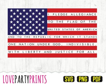 Download Pledge Of Allegiance Flag Svg Etsy