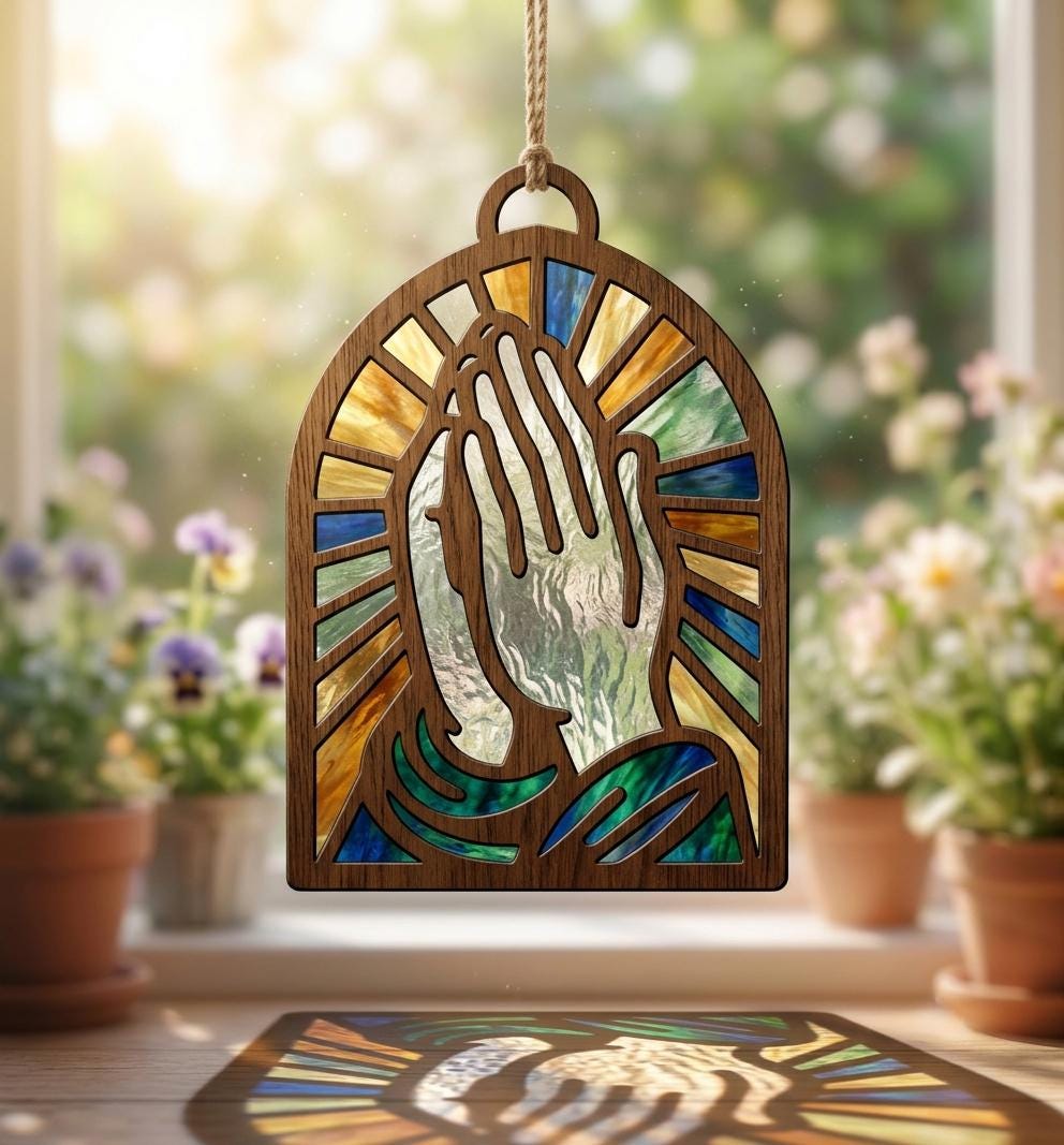 Stained Glass Praying Hands - Etsy