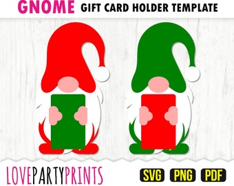 Gnome Gift Card Holder SVG PNG PDF, Gift Card Holder Template Svg, Gift Card Svg, Gnome Gift Card Svg, Gnome Tag Svg, Instant Download, 1273