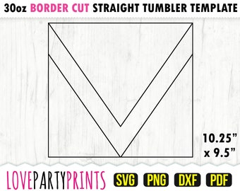 Verre fendu en V SVG, DXF, PNG, Pdf, modèle de gobelet skinny 30 oz, fichier d'emballage pour gobelet, mur droit 30 oz, fichier de coupe modèle (svg828)