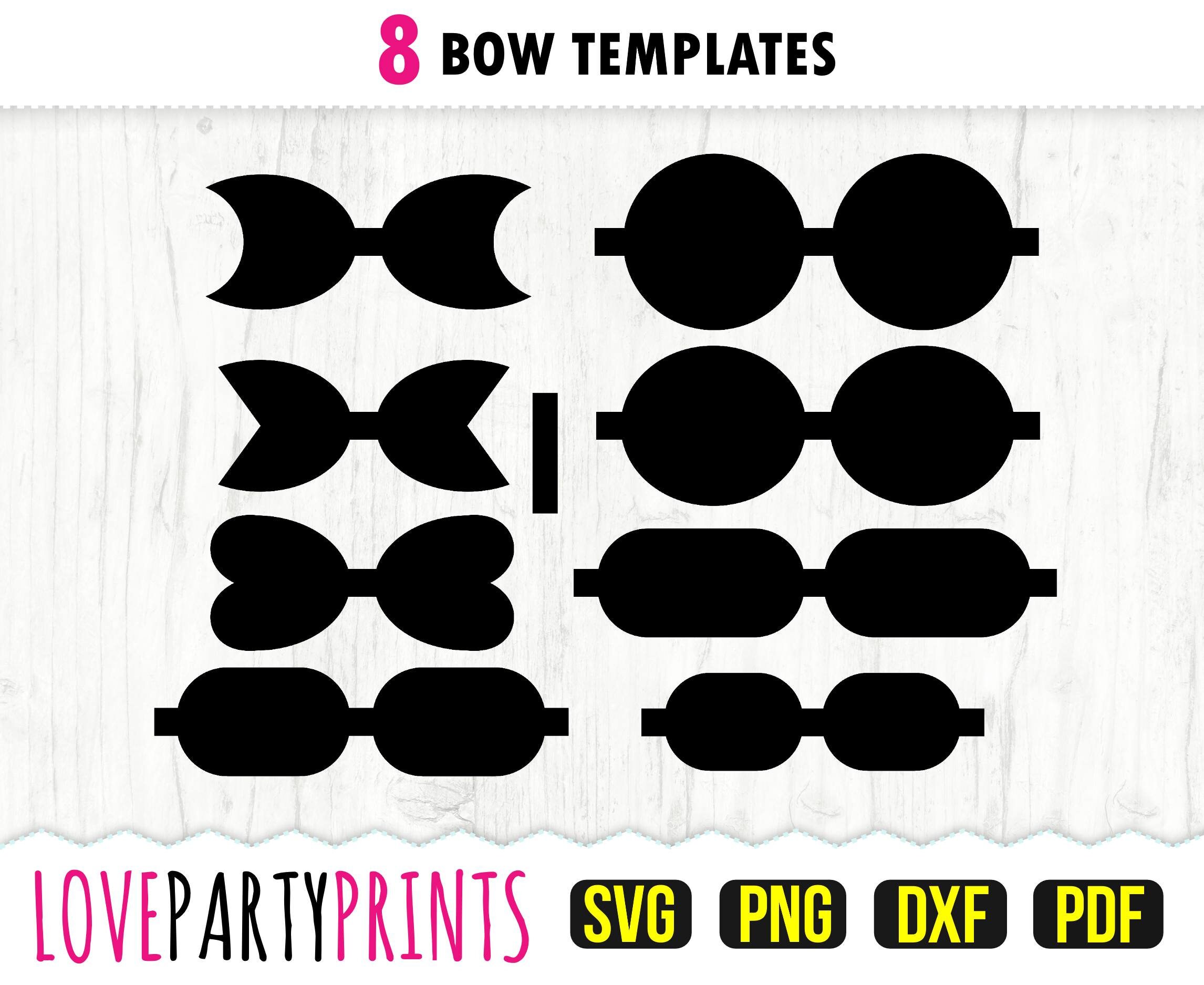 Bow Bundle Svg Dxf Png Pdf Hair Bow Template Felt Bow Etsy Uk