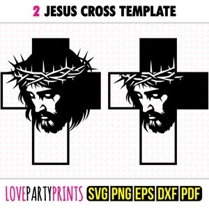 Jesus Cross SVG Dxf Png Pdf Eps, Christian Crucifix Laser Cross Cut File, Faith Silhouette Ornament Vector Clip Art, Machine Cutting Files