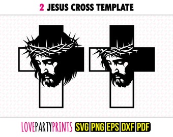 Jesus Cross SVG Dxf Png Pdf Eps, Christian Crucifix Laser Cross Cut File, Faith Silhouette Ornament Vector Clip Art, Machine Cutting Files