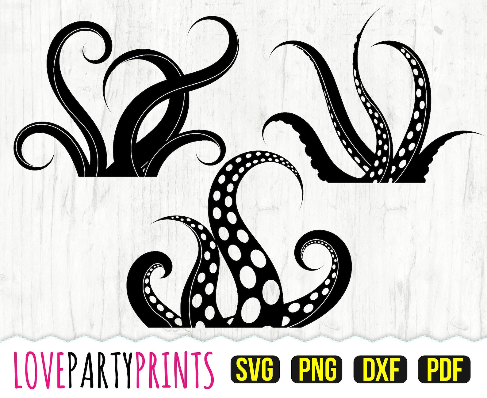 Tentacles SVG, DXF, PNG, Pdf, Octopus Svg, Kraken Svg, Sea Monster Svg ...