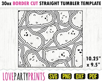 Pickle Burst Tumbler SVG, DXF, PNG, Pdf, 30 oz Skinny Tumbler Template, Tumbler Wrap File, 30oz Straight Wall, Template Cut File, 1097