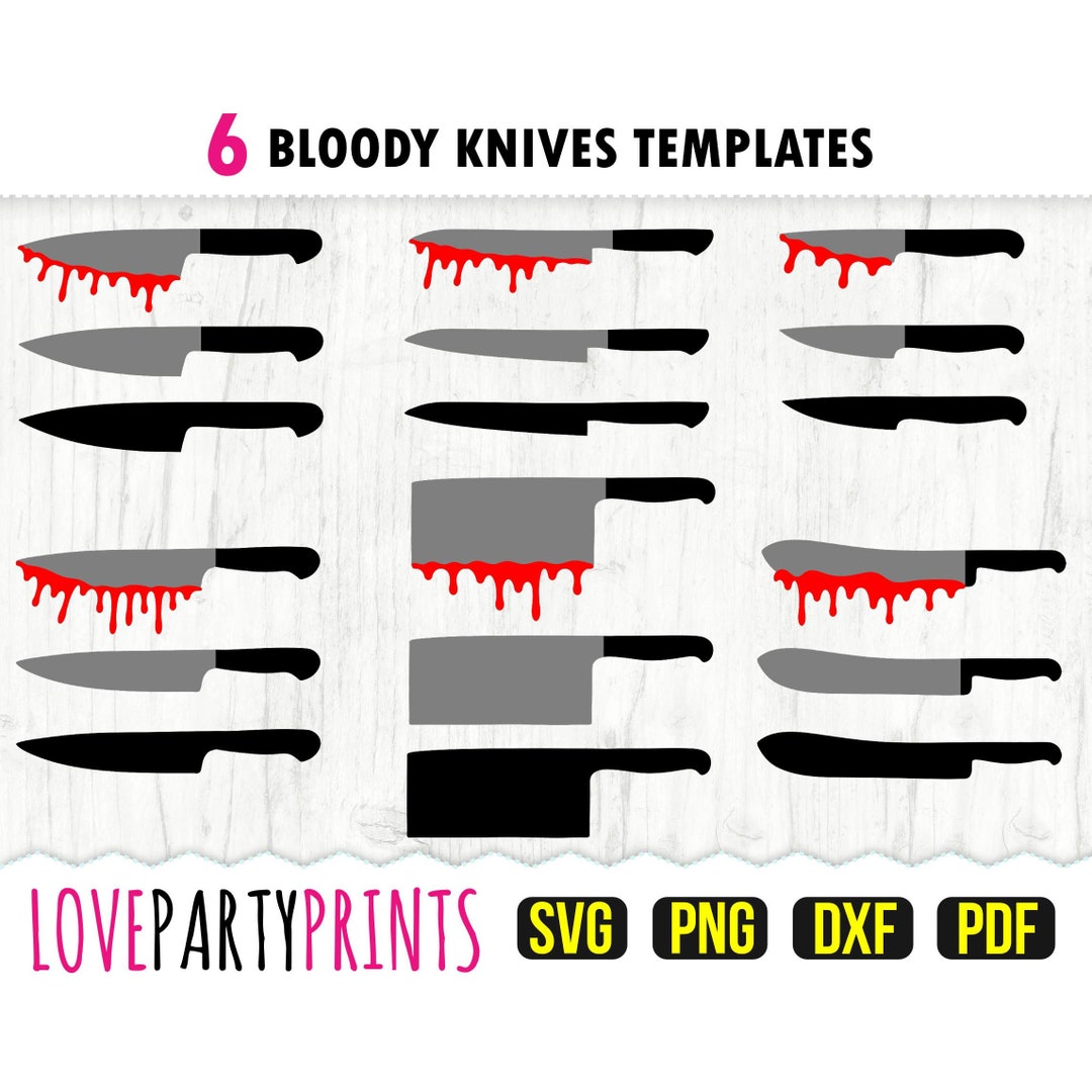Bloody Knives SVG, PNG, DXF, Pdf, Bloody Knife Svg, Knife Svg, Hatchet