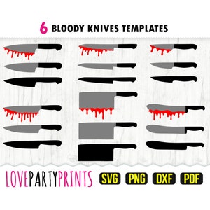 Bloody Knives SVG, PNG, DXF, Pdf, Bloody Knife Svg, Knife Svg, Hatchet Svg, Chefs Knife, Cleaver Svg, Cut File, Vector File, (svg859)