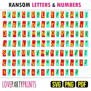Ransom Letters Numbers Font SVG PNG Pdf, 14 Magazine Fonts BUNDLE, 868 ...