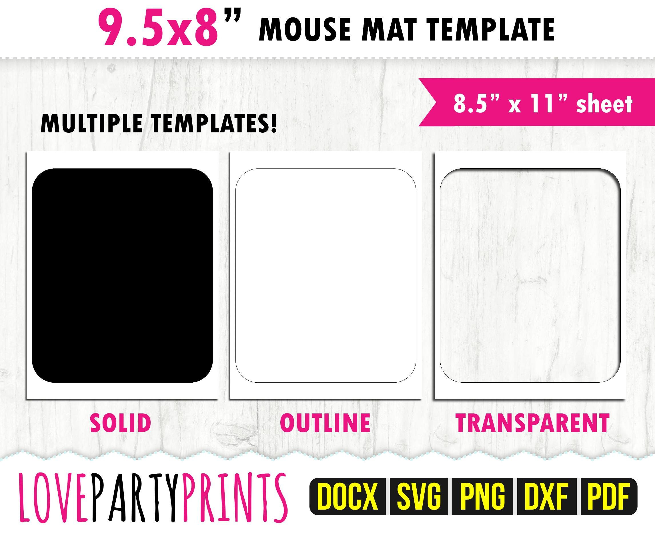 Mouse Pad Template Svg Pdf Png Dxf Blank Mouse Pad - Etsy Canada