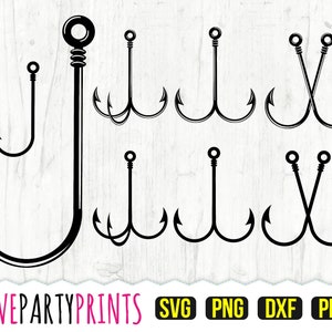 Fishing Hooks SVG, DXF, PNG, Pdf, Fish Hook Svg, Fishing Hook Svg, Crossed Fishing Hooks Svg, Hook Svg, Cut File, Vector File, 821